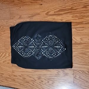 Bisou Bisou black cutout skirt